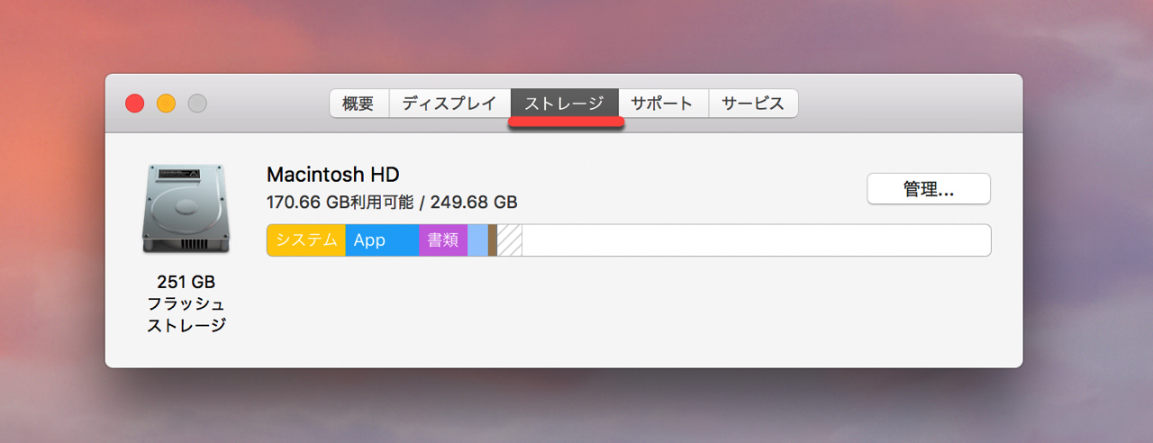 dramatically-increase-storage-space-mac4.jpg 「ストレージ」を選択