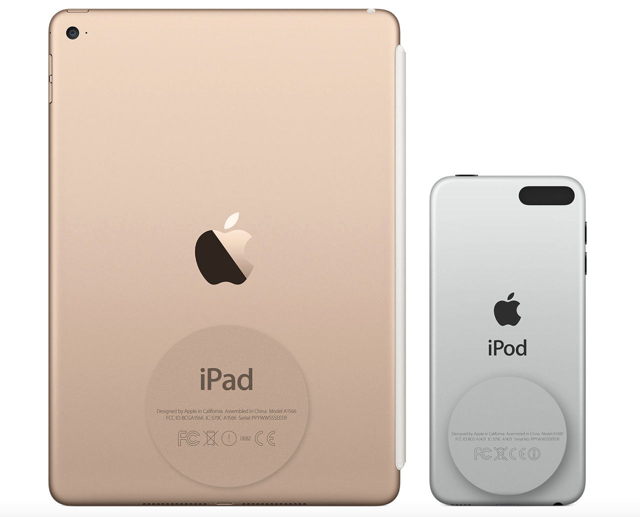 iPad,iPod Touch の本体背面でシリアル番号を確認